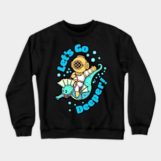 Deep Sea Hilarity: The Hilarious Diver's Adventure Crewneck Sweatshirt